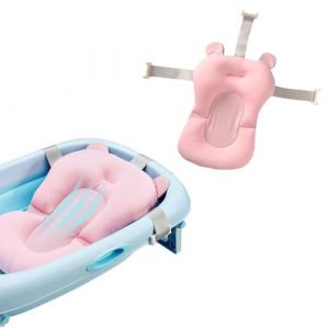 Coussin de Bain Bebe,Coussin Baignoire pour B&eacute;b&eacute;,R&eacute;ducteur De Baignoire Pour Bebe,Oreiller Bain Pour Bebe,Coussin de Si&egrave;ge de Baignoires,Support de Bain (rose) (QiaoQiHOUSE, neuf)