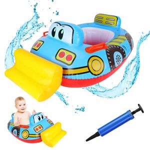 Bouée pour Bébé, Style de Voiture Bouée Siège De Piscine Bouée Gonflable Flotteur de Natation Flotteur de Piscine ?Bouée de Dessin Animé Équipement De Natation Aide à la nage pour Enfant (Bulldozers) (VSPEK, neuf)