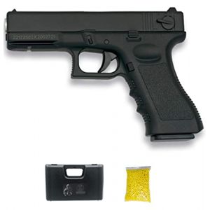Golden Eagle Glock Noir | Pistolet Airsoft avec système à Ressort pour balles de 6 mm. Puissance : 3,5 Joules [Puissance : 0,44 Joule] (ECOMMUR FRANCE, neuf)