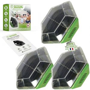 ISOTRONIC® Répulsif Solaire pour Oiseaux à Foudres et Ultrasons Répulsif Contre Les Pigeons Mouettes et Autres Animaux comme Chats sur Le Balcon Fenêtres pour Protection Arbre fruitier (Internetz24, neuf)