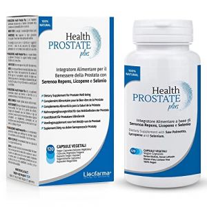 Health Prostate Plus – Complément pour prostate et voies urinaires avec Serenoa repens, lycopène et sélénium – Boîte de 120 gélules végétales (Licofarma S.r.l., neuf)