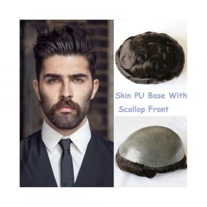 Perruque pour homme, Proth&egrave;se capillaire &agrave; base de PU for hommes: toupet en cheveux humains invisible et durable - Votre confiance booste,Perruque blonde(Light Brown,8x10) (zhuyanbo, neuf)