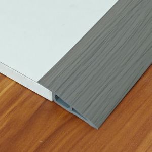 Rampes de seuil en PVC,Barre de Seuil,Réducteurs de Seuil,Bandes de Transition au Sol Autocollantes,Profil de Compensation de Réglage en Hauteur Rattrapage Niveau,Rail de Transition,200cm×1cm (lin7934, neuf)