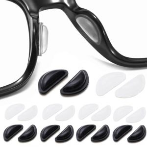 JYNXOR 20 Paare Plaquettes Lunettes Autocollantes, Anti Glisse Lunettes, Plaquettes de Nez Adh&eacute;sif, Coussinet Lunettes Nezv, Antid&eacute;rapants Coussinets de Nez &agrave; Lunettes en Silicone (SHOPSCAPE INK, neuf)