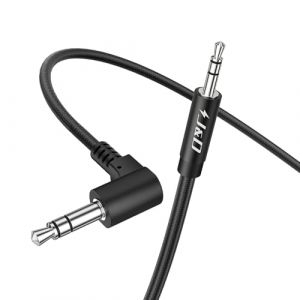 J&D C&acirc;ble Audio Aux 3,5mm vers 2,5mm, Angle Droit 90&deg;, Cordon Casque Plaqu&eacute; Or, Adaptateur St&eacute;r&eacute;o 2,5mm M&acirc;le vers 3,5mm Femelle, Compatible avec Casques Bose & JBL, 1M (J&D Tech FR, neuf)