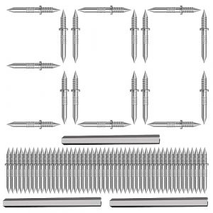 Clous &agrave; double t&ecirc;te | Clous filet&eacute;s pour plinthe sans avec plinthe en bois massif,Table &agrave; double t&ecirc;te fixant des clous sans, ligne de plinthe sans marques (Papea, neuf)