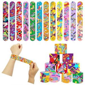 POPOYU 24P Patin &agrave; roulettes Slap Bracelet Anniversaire Enfant,Bracelet a Claquer Cadeau d&rsquo;Anniversaire pour Gar&ccedil;ons et Filles Garcon,Cadeau Anniversaire Invites,Slap Bandes Remplisseurs Parti Favors (MUDAMUDA Store, neuf)