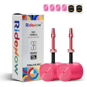 RideNow 700C chambre &agrave; air en TPU pour v&eacute;lo compatible avec 700x28/30/32/35/38C, lot de 2 chambres &agrave; air pour v&eacute;lo de course 39g Tube ultra-l&eacute;ger pour tout-chemin avec valve Presta m&eacute;tallique de 45/65 (RideNow, neuf)