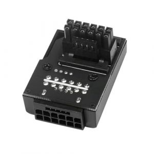 CY Adaptateur 12VHPWR ATX3.0 PCI-E5.0 - Adaptateur d'extension modulaire mâle vers femelle coudé vers le bas à 90 degrés pour carte graphique 3080 3090TI PSU 16 broches 12 + 4P (CABLECY Official, neuf)