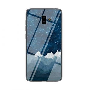MadBee Coque pour Samsung Galaxy J6 Plus [avec Film de Protection &eacute;cran],Coque avec Rev&ecirc;tement Arri&egrave;re en Verre Tremp&eacute; avec Motif Ciel &eacute;toil&eacute;+ TPU Silicone Souple Case Cover (Ciel &eacute;toil&eacute; Bleu) (Mo-Beauty EU Store, neuf)