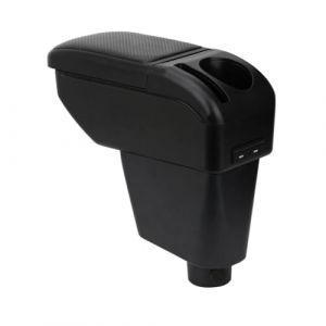 ZENVI Repose-bras Compatible with Renault Dacia Clio Accoudoirs 2005-2018 Console Centrale Accoudoir Bicouche Espace Rangement Peut Etre Utilise Comme Coudiere Pour Conducteur（Style fibre carbone） (ZENVI, neuf)