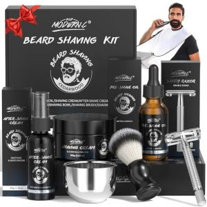 Coffret De Rasage 8 Pi&egrave;ces Pour Homme, Coffret Cadeau Pour No&euml;l, Anniversaire, F&ecirc;te Des P&egrave;res, Huile Avant-Rasage, Cr&egrave;me Apr&egrave;s-Rasage, 10 Lames De Rasoir Et Rasoir De S&eacute;curit&eacute; (Pop Modern.C, neuf)