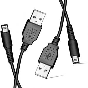 Link-e : 2 X Cable Chargeur USB pour Alimentation Compatible avec Console Portable Nintendo 2DS, XL, NEW, 3DS, DSI, DSI XL (em-store, neuf)