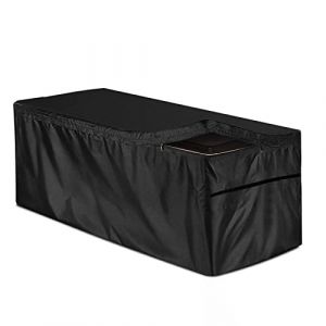 BommFu Housse Coffre De Rangement Exterieur, Couverture De Bo&icirc;te De Pont Tissu Oxford 210D B&acirc;che Coffre Rangement Jardin Exterieur, Housse Imperm&eacute;able, R&eacute;sistant &Agrave; l'hiver, R&eacute;sistant Aux UV (adjusu, neuf)