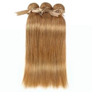 Human Hair Extensions de cheveux humains blonds miel, cheveux br&eacute;siliens naturels Remy lisses, extension de cheveux blonds de 8 &agrave; 26 pouces Hair Extensions(18 20 22 24) (xiaoxiwenuk, neuf)