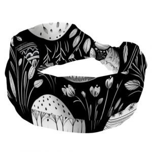 Bandeau pour femme, motif &oelig;uf de P&acirc;ques, lapin, noir et blanc, tendance, antid&eacute;rapant, n&oelig;ud crois&eacute;, large bandeau pour entra&icirc;nement, sport, yoga (ocenuttldat, neuf)