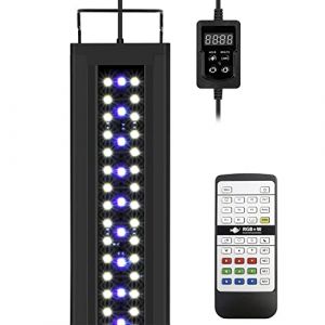 NICREW SkyLED RGB+W 24/7 Rampe LED Aquarium, Éclairage LED Étanche à Spectre Complet avec la Fonction Minuterie pour Plantes d’Aquarium, 45-60 cm, 17 W, 850 LM (NICLIGHT, neuf)