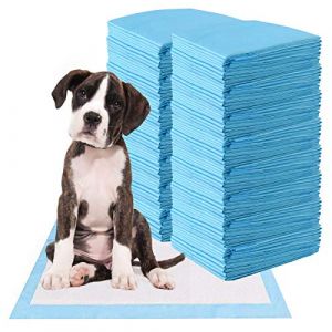 GOPLUS Lot de 100 Alese Chien, 60x90 CM, Alaise pour Chien Jetable avec Surface Absorbant 5 Couches, Imperm&eacute;able et Anti-Fuite, S&eacute;chage Rapide Tapis Propret&eacute; Chien Apprentissage la Propret&eacute;, Int&eacute;rieur (medika69, neuf)