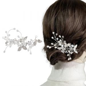 CULEO 1 pi&egrave;ce d'accessoires de cheveux de mariage, accessoires de cheveux de mari&eacute;e, accessoires de cheveux de mari&eacute;e en argent, accessoires de cheveux de mariage de mari&eacute;e (CARTW CONNECT TRADING LTD, neuf)
