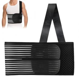 FuxFuis Ceinture Thoracique Cote Casse, Ceinture pour Côte Cassée, Sangle Cage Thoracique Nervurée, Bandage Nervuré Cassé, Ceinture Élastique pour les Côtes 80-115 cm pour Hommes et Femmes (CREDÍVEL E CRUCIAL - UNIPESSOAL LDA, neuf)