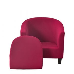 JUNLEBUYI Housse De Fauteuil Club Ensemble De Deux Pi&egrave;ces Housse De Fauteuil Chesterfield Extensible Salon Fauteuil Cabriolet Tub Chair avec Housse De Coussin (4#) (JUNLEBUYI, neuf)