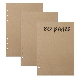 Lot de 3 paquets de papier kraft vierge A5, 6 trous, feuilles volantes, 240 feuilles pour scrapbooking, journaux, peinture, journal (Daily Choices, neuf)