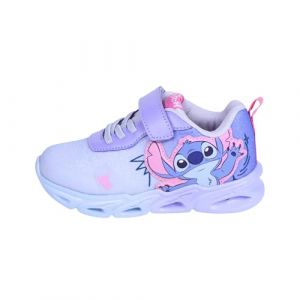 Disney Stitch Chaussures pour Fille, Baskets Basses Semelles Légères, Coffret Cadeau Inclus, Tailles EU 25 à 32 (Lila, Système Taille Chaussures EU, Enfant de 2 à 5 Ans, Femme, Numérique, Moyen, 28) (La Esencia, neuf)