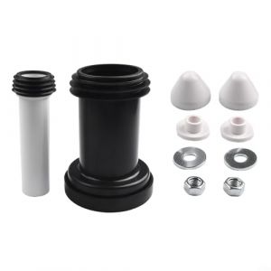 CWOQOCW 152.426.46.1 Tuyau de raccordement mural pour r&eacute;servoir de chasse d'eau avec couvercle chrom&eacute; satin&eacute; pour vis de fixation (FuXIAOPure, neuf)