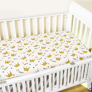 Odot Drap Housse pour Lit de B&eacute;b&eacute;, Draps Housses Enfants Respirant Douce Extensible Prot&egrave;ge Matelas pour Fille et Gar&ccedil;on, Lit B&eacute;b&eacute;, Berceau, Lit Parapluie (100x56cm,beige) (Odot, neuf)