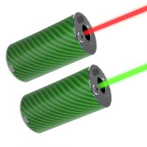 T238-Nano Airsoft Tracer, Traceur Mini en Fibre de Carbone avec Interface de Filetage 14 mm CCW, Adaptateur 14 mm CCW vers 11 mm CW, Connecteur de Charge Type-C (Nano R&G, Vert) (T238, neuf)