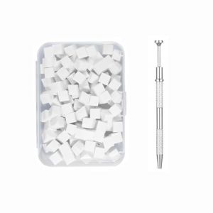 JOOTUEPO 100 PCS Nail Art &Eacute;ponge d&eacute;grad&eacute;, Avec Pince M&eacute;tallique,Eponge Ongle,Utilis&eacute; pour Vr&eacute;er une Vari&eacute;t&eacute; de Motifs D'art de L'ongle D&eacute;grad&eacute;s (Jootuepo, neuf)