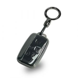 XMSCN Coque de cl&eacute; en TPU pour Land Rover Defender Discovery Evoque LR4 Range Rover Sport, coque de cl&eacute; en TPU pour Jaguar F-PACE F-TYPE XE XF XFR XJ Accessoires avec porte-cl&eacute;s, protection de cl&eacute; (Cares Auto Parts, neuf)