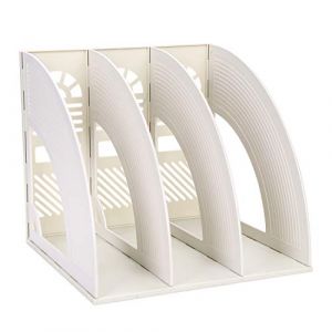 IBLUELOVER 3 Compartiments Porte-revues Support Organiseur de Bureau Papier A4 Dossier CD Magazine Livre Etag&egrave;re de Rangement Module de Fichier Classeur Document Panier Stockage Bo&icirc;te de Rangement (IBlueloveruk, neuf)