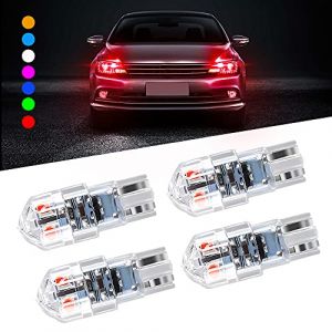 Sidaqi 4X T10 168 W5W LED d&ocirc;me de voiture Wedge Light 3030 SMD 8 LED D&eacute;codage du courant constant continu Lampe de lecture de voiture &agrave; LED &Eacute;clairage de la plaque d'immatriculation 12-24V-rouge (Caiwanbing, neuf)