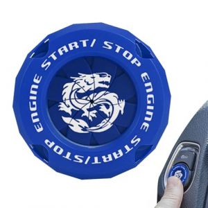 Besreey Anneau de d&eacute;marrage int&eacute;rieur - Anneau de bouton de d&eacute;marrage de voiture,Couvercle de protection anti-rayures pour interrupteur d'allumage pour la plupart des voitures (bandew, neuf)