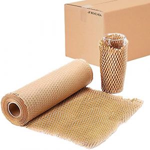 Jeco - De 1 à 6 rouleaux de papier kraft en nid d’abeille Emballage écologique pour protection, rembourrage, emballage cadeaux, déménagement, remplace le film bulles (1 rouleau, 20cm x 100m) (JECO-DISTRIBUTION, neuf)