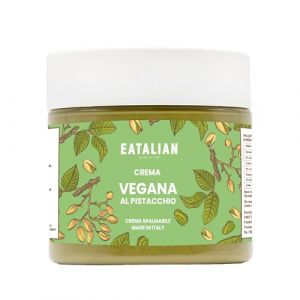 EATALIAN by AMZ BETTER Crème de Pistache Vegan, Délicieuse Crème à Tartiner Végétalienne, Idéale sur le Pain, avec de la Glace, Pour Décorer les Gâteaux et pour Dubai Chocolate, 200g Made in Italy (BETTERSHOP SRL, neuf)