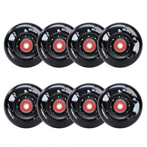 JCCHT Roues de Roller 85A avec roulements ABEC-7 72 mm, 76 mm et 80 mm pour Patins de Roller Hockey,Noir,80mm (JCCHT, neuf)