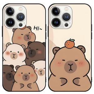 Yimctoie [2 Pi&egrave;ces Anime Coque pour Samsung Galaxy A9 2018 6.3", &Eacute;tui de T&eacute;l&eacute;phone Aesthetic Capybara Design Souple TPU Silicone Housse Kawaii Antichoc Protection Cover, Funny (JOSS SKELTON, neuf)