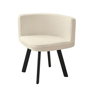 SWJ-swjssb Housse de Chaise Scandinave Velours 1/4/6 Pieces Blanche Bureau Fauteuil Chaise Couverture Extensible Dossier Housse de Chaise Salle a Manger, pour Salon Hôtel Chaise Recouvre (leeupault, neuf)