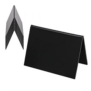 HMF 46413 Présentoir de table Tableau à craies | 10 pièces | Présentoir A | 10 x 7 cm | Noir (hmf_shop, neuf)