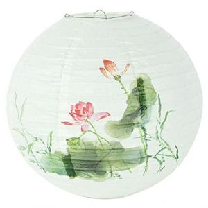 Keuyeo Lanterne Ronde en Papier, Abat-Jour De 30cm, Lampes en Papier De Soie, Décoration De Style Oriental Chinois, Lampes Suspendues pour Restaurant Maison (AQiyun888, neuf)