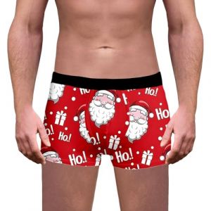 NaLatia Calecon Personnalise Homme, Homme Calecon No&euml;l, Sport Boxer Homme Coton Pas Cher Rigolo Noel Calecon Microfibre Shorty Transparent sous-V&ecirc;tements, Cale&ccedil;on de nouveaut&eacute; Personnalis&eacute; (GUnakd, neuf)