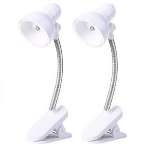 NHQZ 2 pièce Lampe de Lecture à Pince, Liseuse Lampe LED, 360° Lampe Clipsable Pince Luminosité Réglable Portable pour Travail Voyage (NHQZ, neuf)