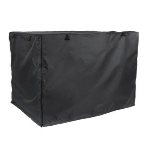 Housse de niche – Housse imperméable avec revêtement argenté pour cage de chien avec fenêtre de ventilation | Fournitures de chenil anti-UV pour une utilisation intérieure et extérieure, conception du (angdle, neuf)