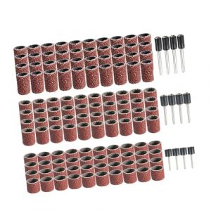 Bandes de pon&ccedil;age ongles &ndash; Kit cylindre &eacute;meri 0,5 pouces, manchons en , de forage avec rotation constante | Solution &agrave; grains fins pour le lissage cuticules, le polissage couc (yaomuy, neuf)