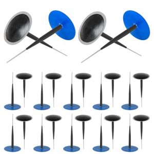 EXLECO 24 Pcs Kit Reparation Pneu Voiture, Champignon en Caoutchouc Rustine Pneu, Tige Envelopp&eacute;e 6mm x 51mm, Meche Pneu Crevaison R&eacute;paration Pneu Voiture sans Chambre &agrave; Air, pour Voiture Moto Velo (ZLH2019, neuf)