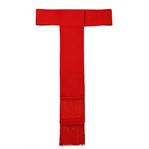 BLESSUME Catholique Prêtre Vêtement Ceinture de Taille Cardinal Clergyman Sash(M, Ceinture Rouge Uniquement) (FASHINN-Shop, neuf)