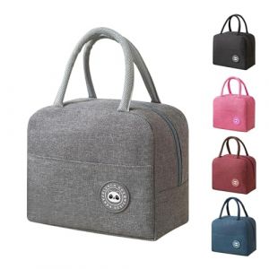 BRYN Sac Isotherme Repas, 5.6L Mini Glaciere, Glaciere Souple Isotherme en Feuille d'Aluminium, Petit Sac Lunch Box pour Femmes, Hommes, Enfants, École e Bureau (Gris) (Bryn Home, neuf)