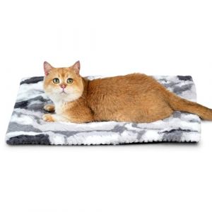 Petace Tapis Chauffant Chat Chien, Coussin Auto-Chauffant Chat, Tapis Chauffant Auto-Chauffant Couverture Thermique, 60 &times; 45 cm, Gris (NICLIGHT, neuf)